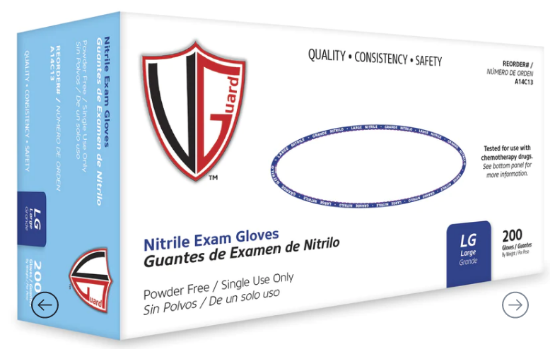 Picture of VGuard® A14C1 Blue Nitrile Chemo Exam Glove 100/box